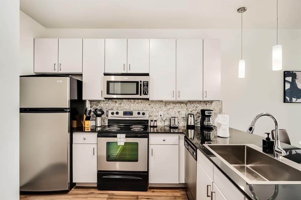 Standard Apartment, 2 Bedrooms (Apartment) | Private kitchen | Full-size fridge, microwave, stovetop, dishwasher