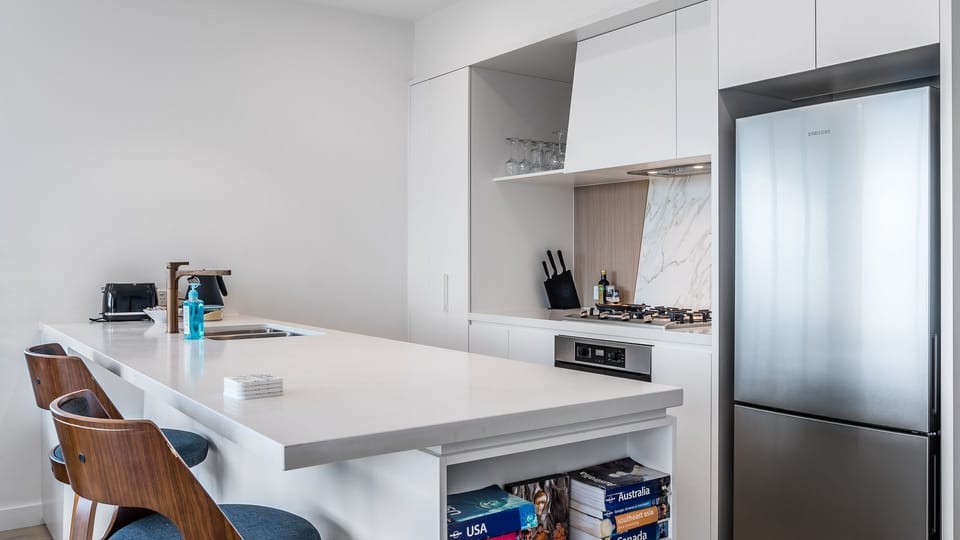 Kitchen setup thoughtfully arranged for your stay.