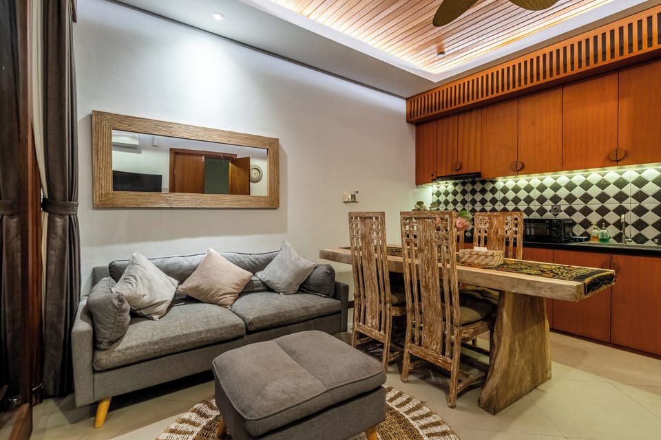 Deluxe Villa, 2 Bedrooms, Private Pool, Pool View | Living area | 42-inch Smart TV with digital channels, Netflix, streaming services