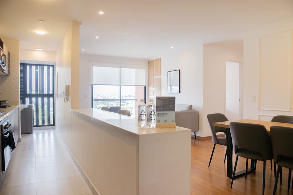 Spacious dining room integrated into the kitchen