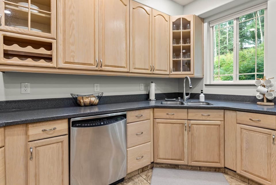 Kitchen window with a bright outlook while you cook.