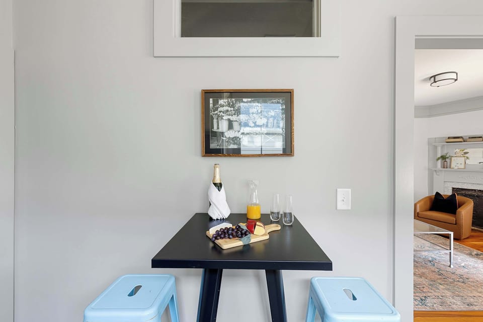 Bar table and high chair for 2