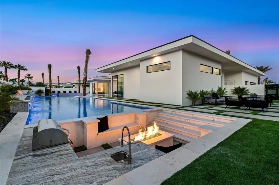 Evening dips turn magical with ambient lighting and tranquil surroundings. (Villa 14)