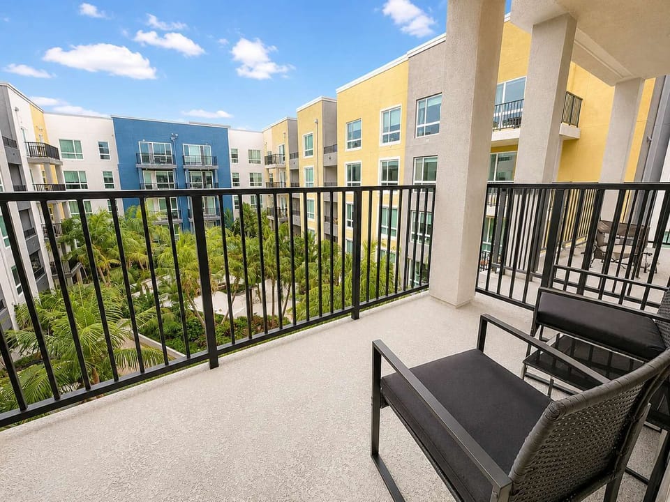 Enjoy stunning views of the iconic city from your own private balcony