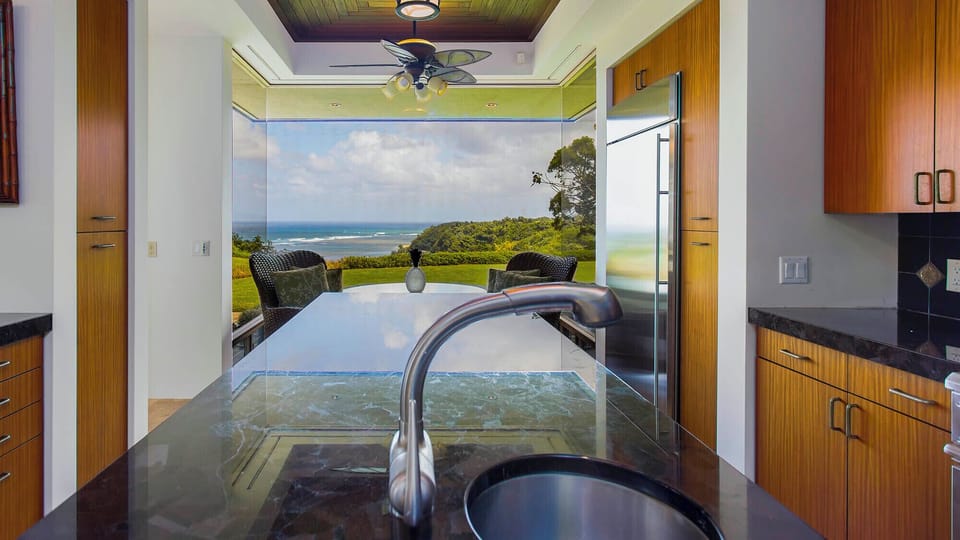 Anini Vista Villa - Ocean View Gourmet Kitchen - Parrish Kauai