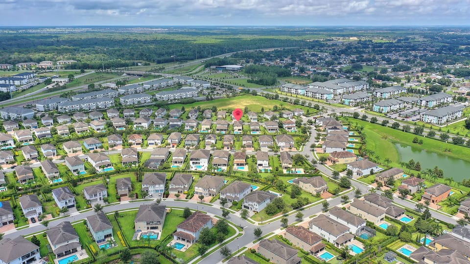 Aerial view of the community