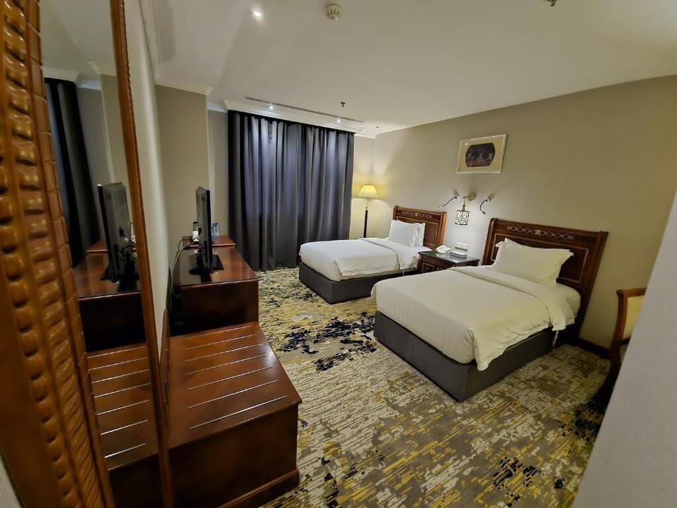 In-room safe, desk, laptop workspace, blackout drapes
