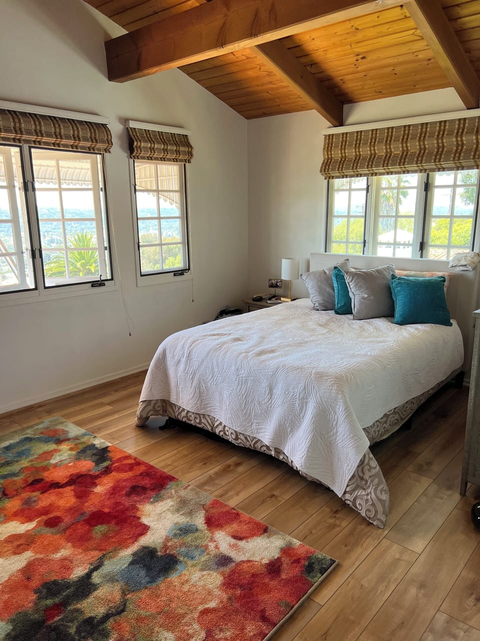 Spacious Bedroom - Upstairs with sensational views. Full closet + dresser.