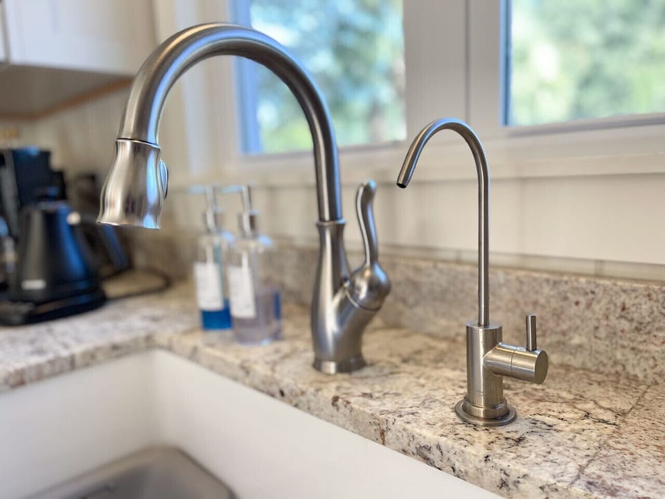 Enjoy fresh filtered reverse osmosis water in the main and guest house.