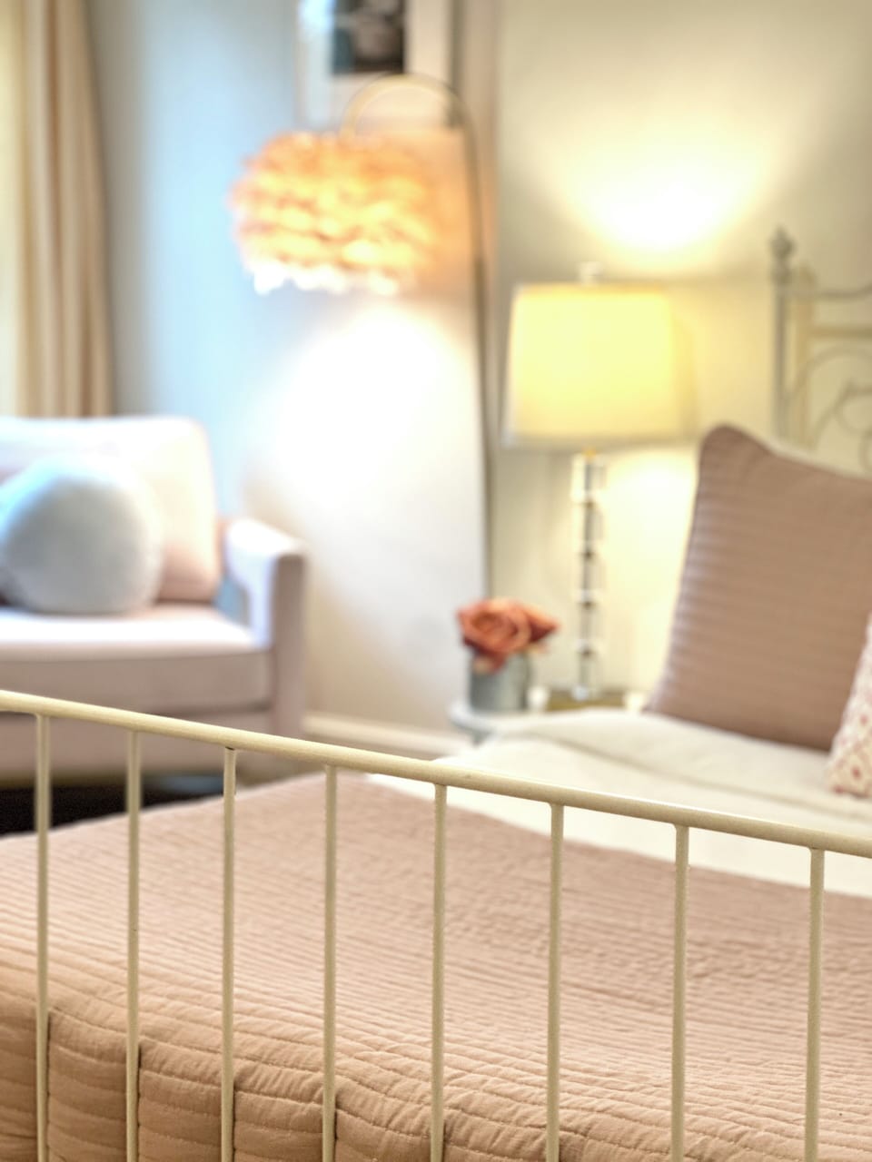 Elegant bedroom setup blending comfort and style