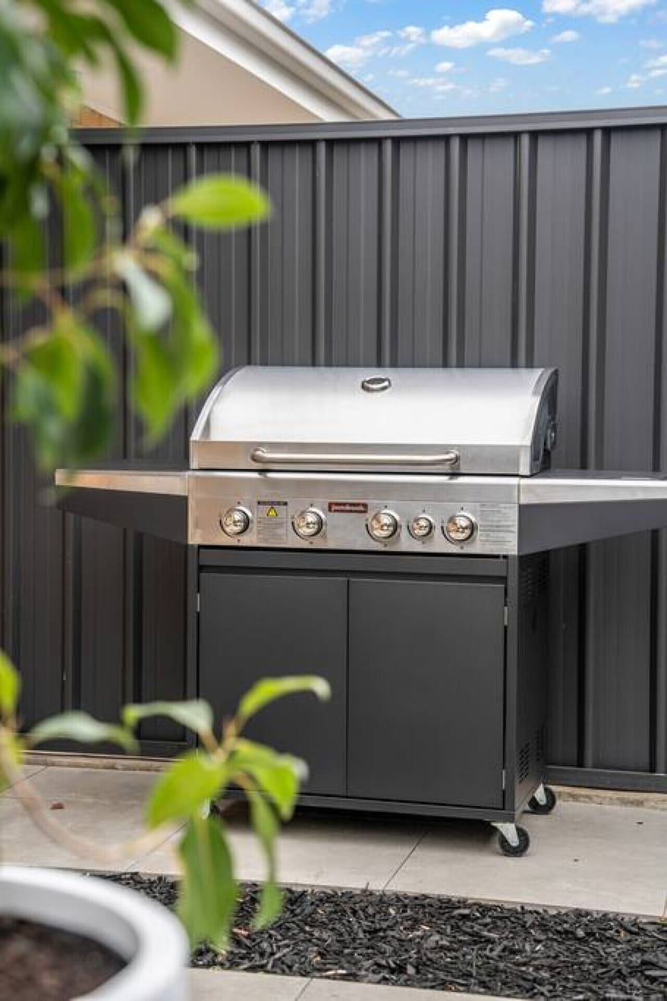 A BBQ grill caters to true Aussie cook-ups.