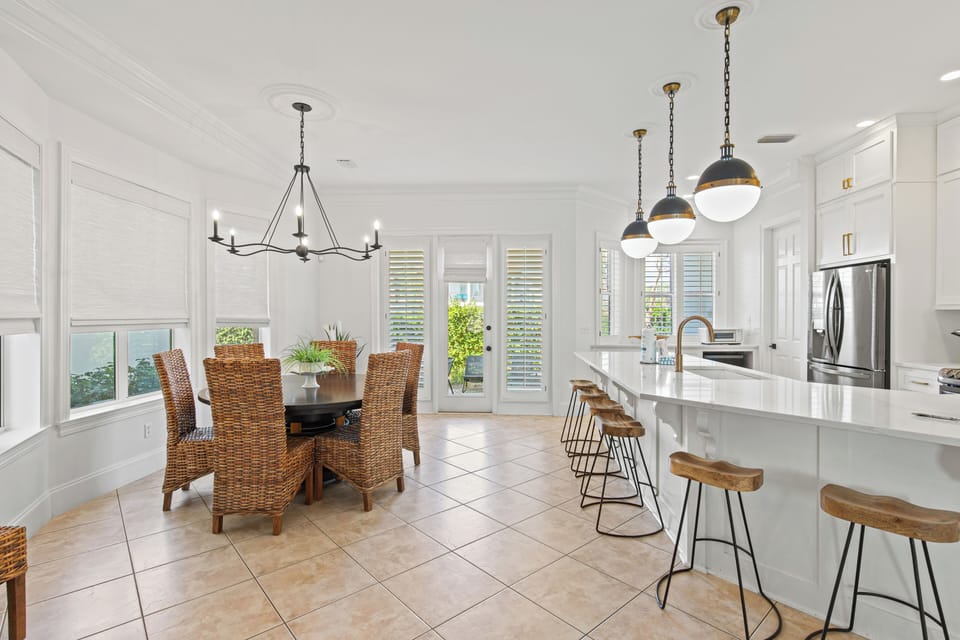 Your bright, open kitchen flows seamlessly into the dining space, perfect for morning coffee or evening meals with loved ones.