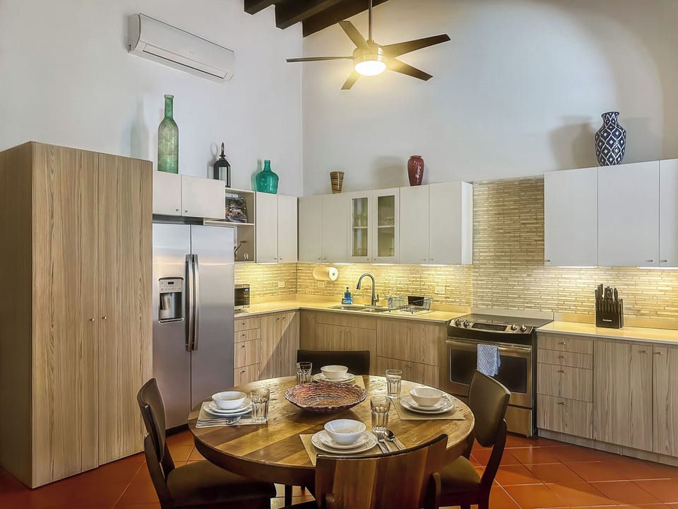 Fully equipped kitchen—perfect for cooking and dining in during your stay.