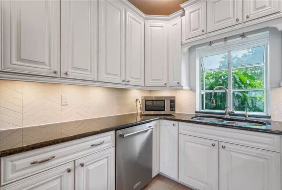 Kitchen with window facing the front of the home