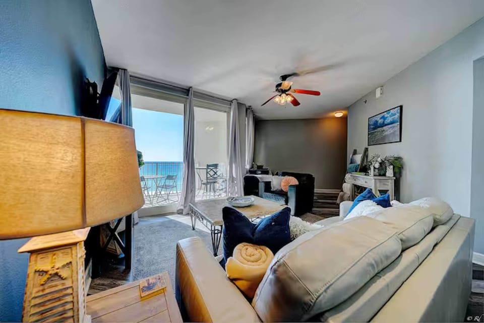 Condo, Multiple Beds, Balcony, Ocean View (Beach, Please!) | Living area | 42-inch flat-screen TV with digital channels