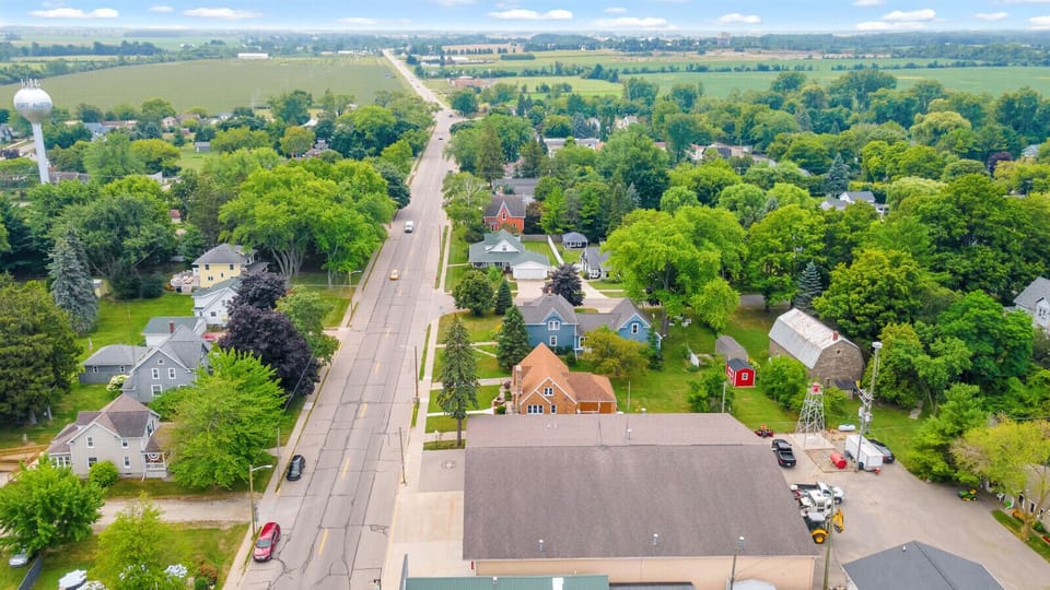A welcoming view down Lake Street