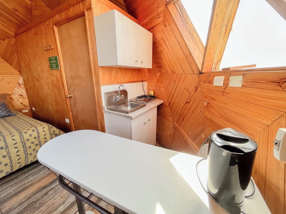 Cabin, 1 Double Bed, Patio | Private kitchen