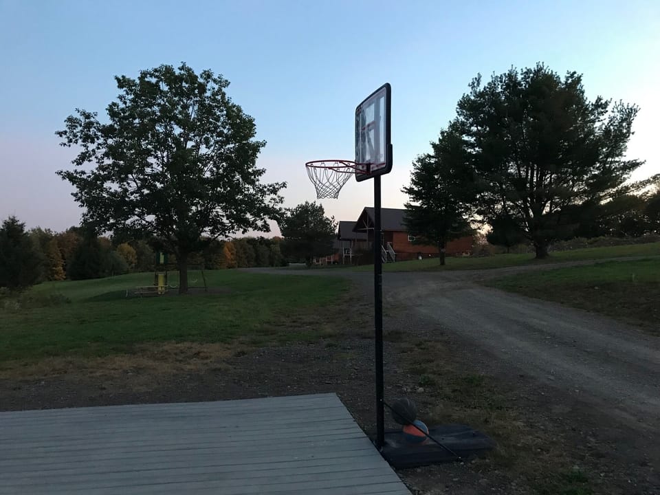 Basketball Hoop at Double Play Cabins