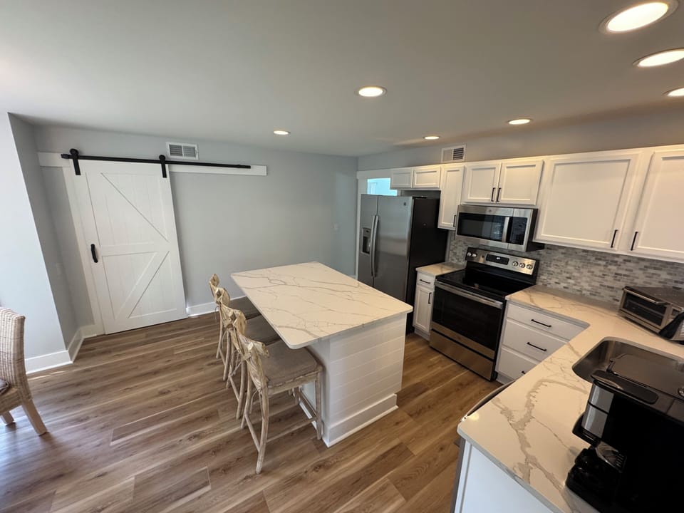 Kitchen island with additional seating