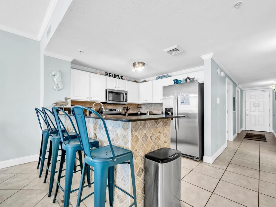 Condo, Multiple Beds (Calypso 1-202) | Private kitchen | Oven, toaster, cookware/dishes/utensils