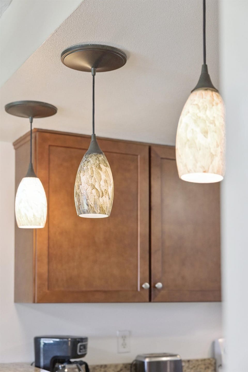 Warm ambient kitchen lighting