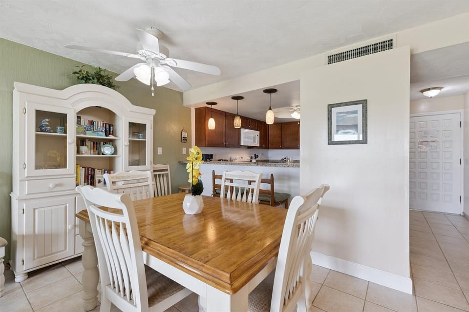 Dining table seats four