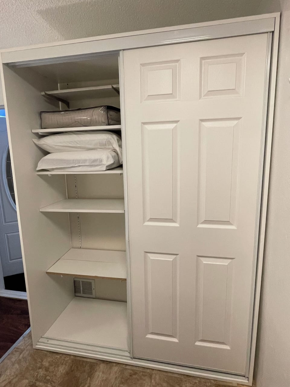 Closet space, extra blanket and pillows