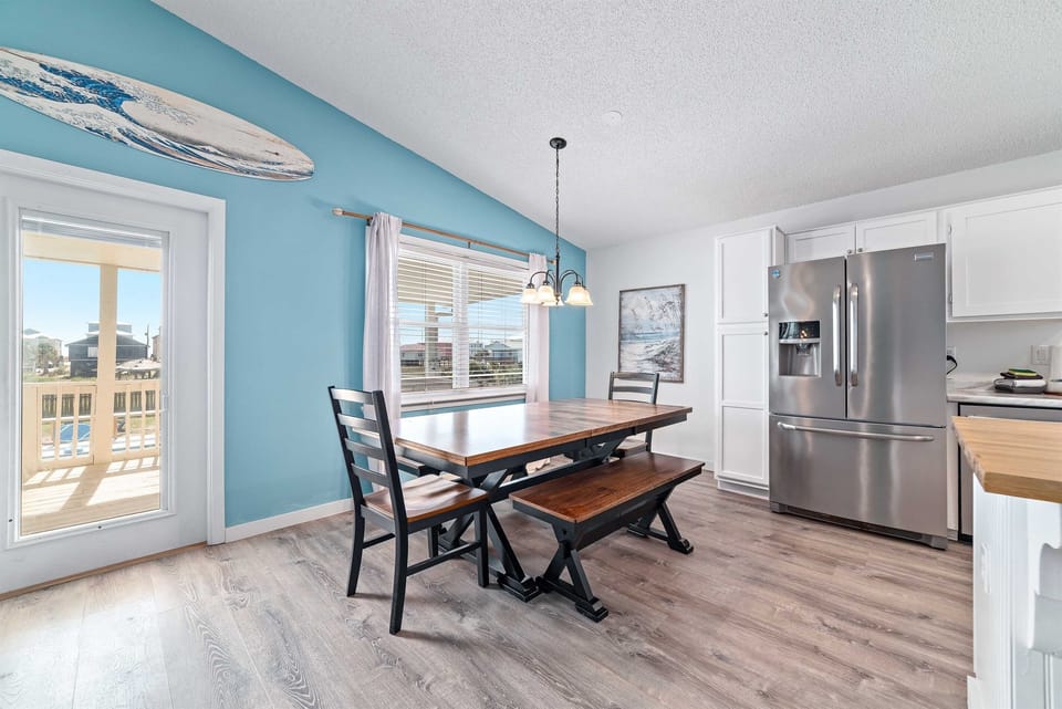 Large Dining Table Plus Countertop Seating