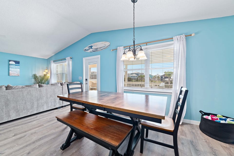 Large Dining Table Plus Countertop Seating