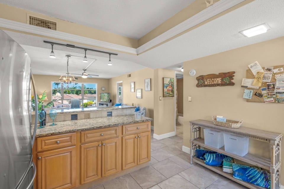 Modern kitchen with full-size appliances and plenty of counter space.