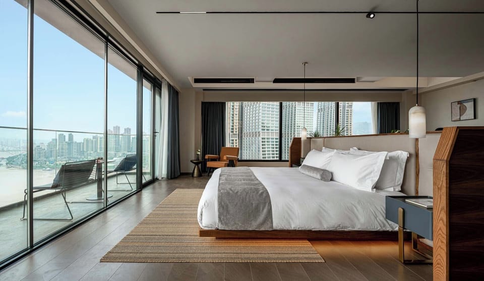 Luxury Suite, City View | Premium bedding, down comforters, minibar, desk