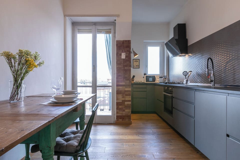 Basic Apartment | Private kitchen | Espresso maker, electric kettle, toaster