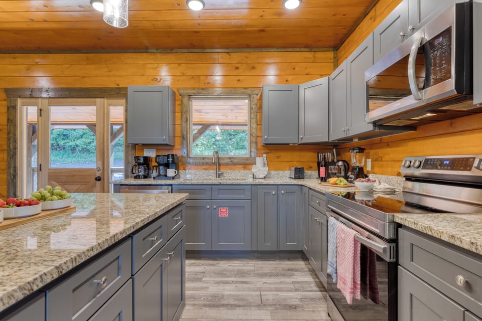 Ample counter space for meal prepping.
