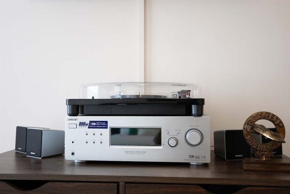 Your Spotify playlist could never—yes, that's a real record player.