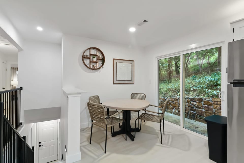 Enjoy conversations and dinner at the table