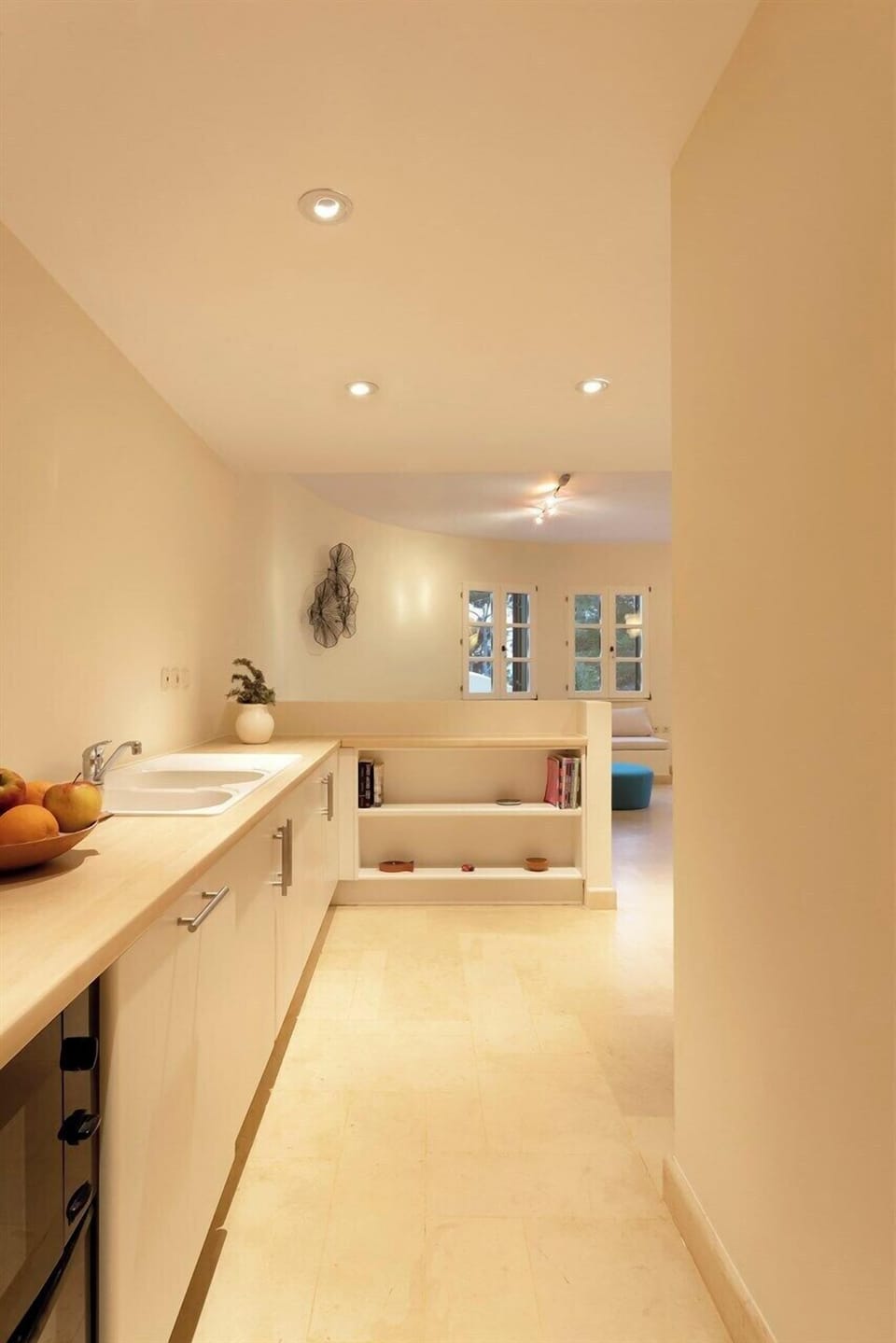 The kitchenette on the lower ground floor.