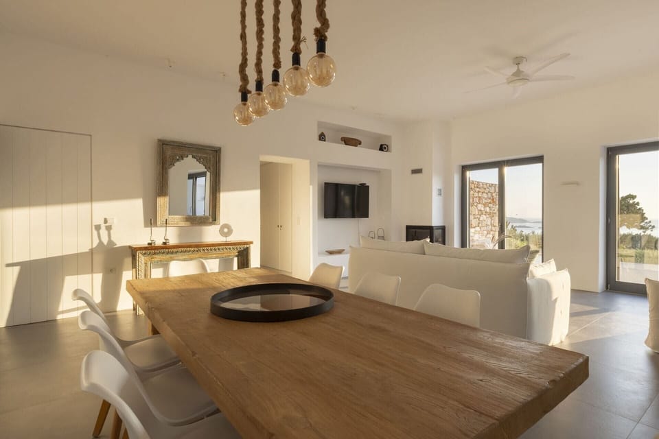 The dining and living areas of the main house.