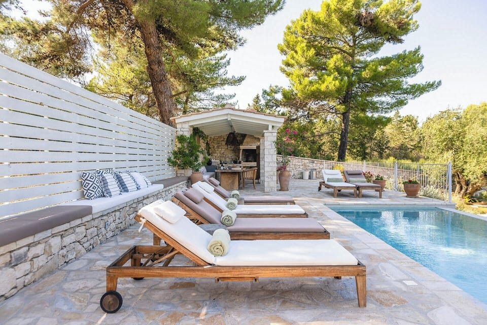 Taking it easy by the pool.