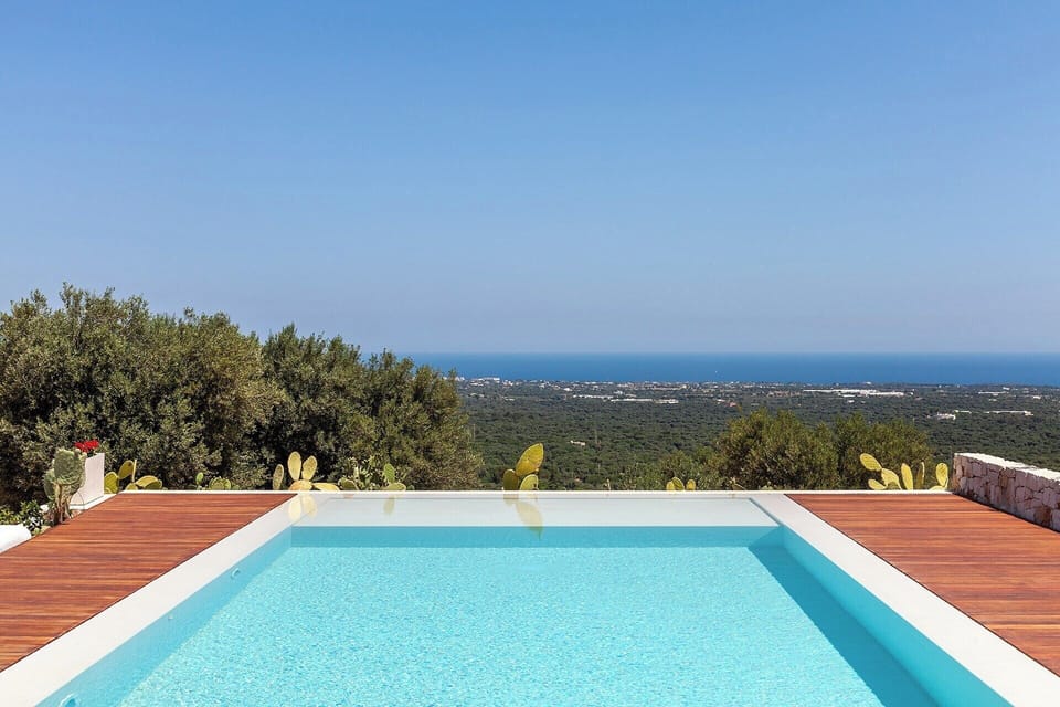 Views out to sea from the pool.
