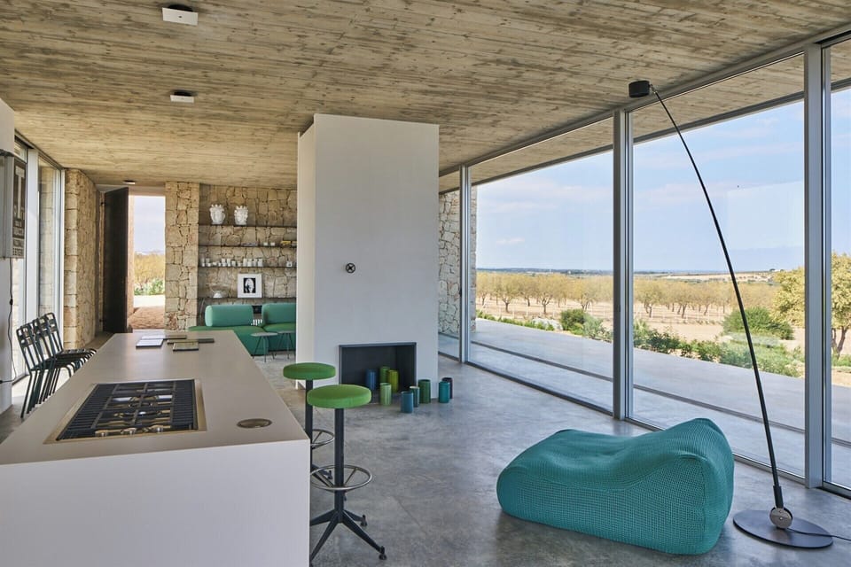 The open-concept communal area.