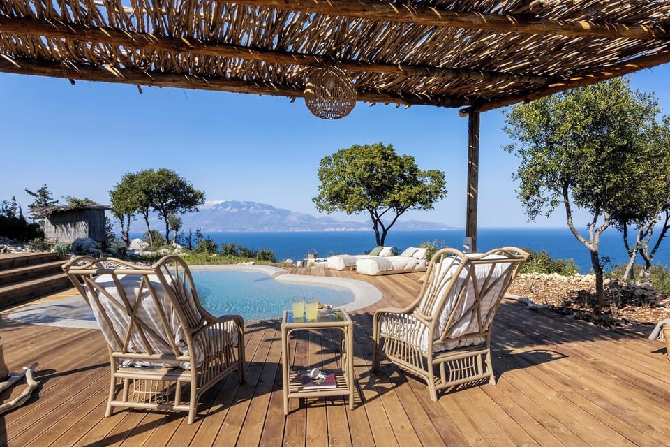 A shady spot by the pool.