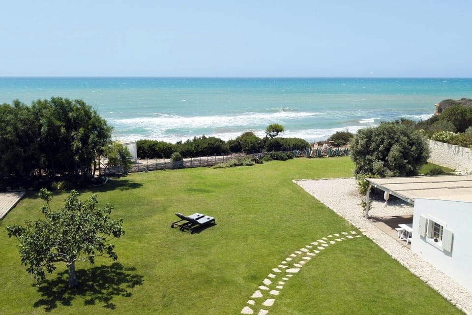 Marea's lawned gardens and fabulous sea views.