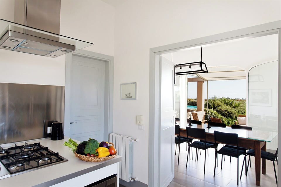 The fully equipped kitchen situated just off the dining room.