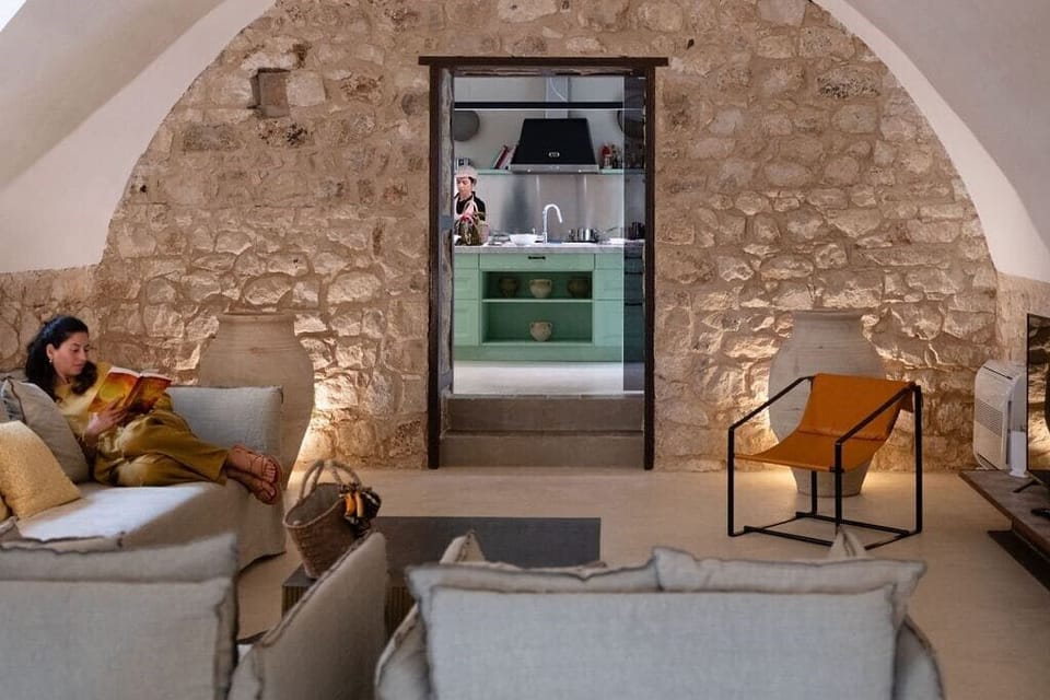 Looking through from the living area to the kitchen.