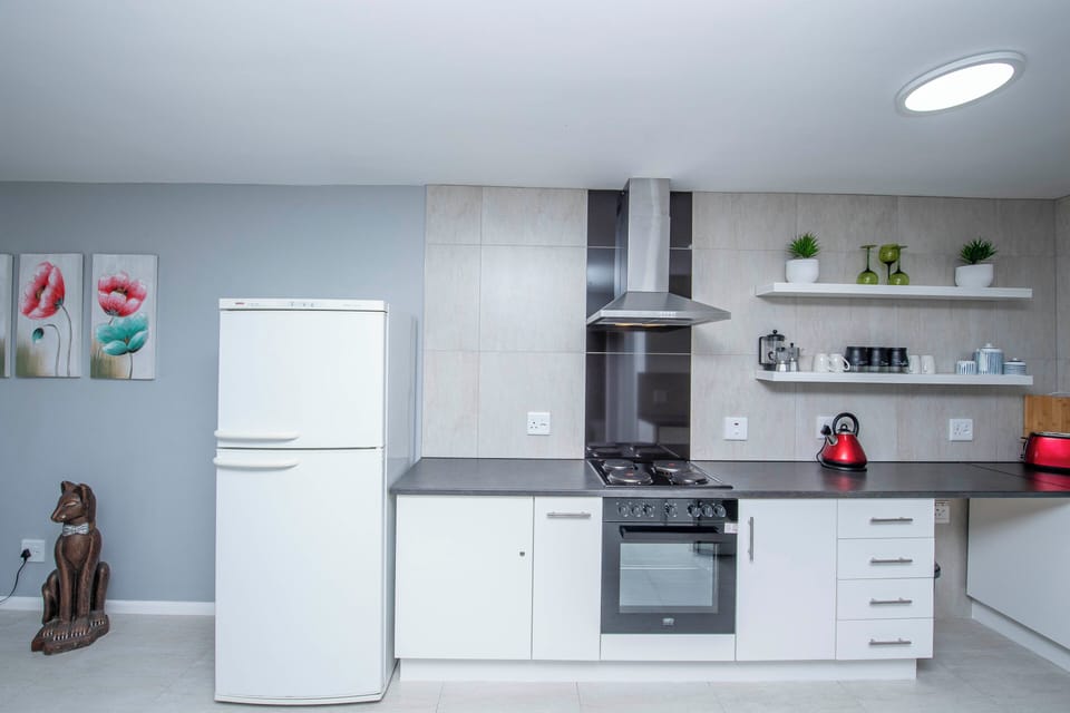 Full-size fridge, microwave, oven, stovetop