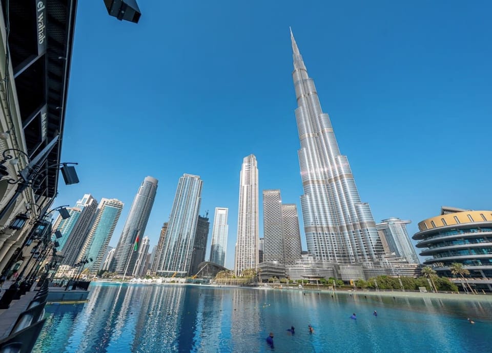 Just steps away: The best daytime reflection view of the Burj Khalifa.