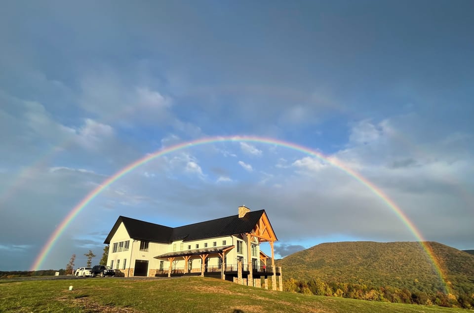 Due the orientation of the house and natural lighting, rainbows are often seen.