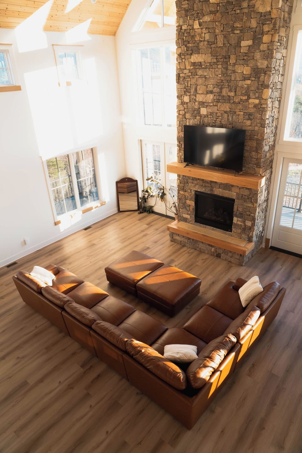 The living / dining areas can be configured for your needs.