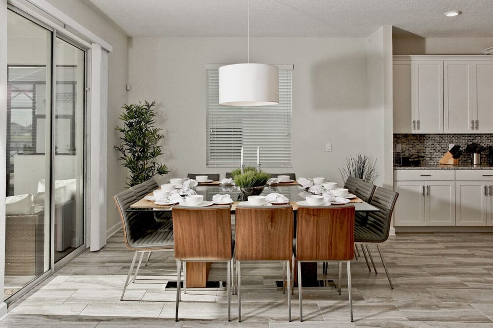 Elegant dining setup with natural light