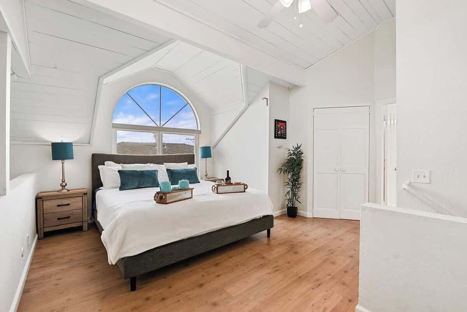 a different perspective of the master bedroom
